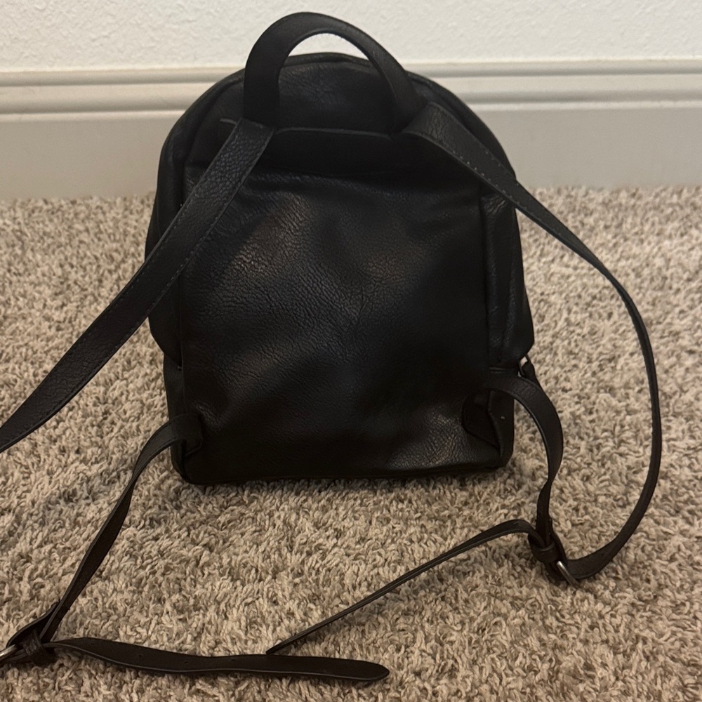 Universal Thread Mini Black Leather Backpack - image 5